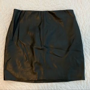 Faux leather mini skirt
